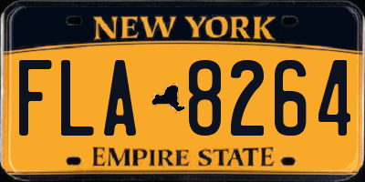 NY license plate FLA8264