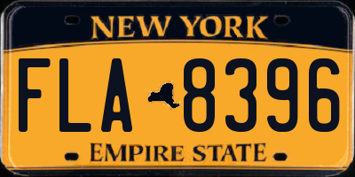 NY license plate FLA8396