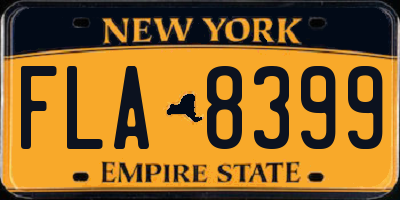 NY license plate FLA8399