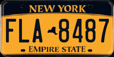 NY license plate FLA8487