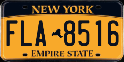 NY license plate FLA8516
