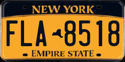 NY license plate FLA8518