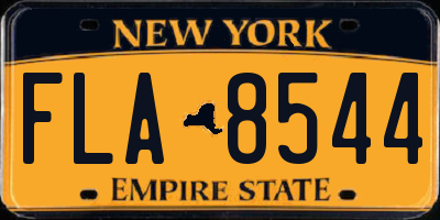 NY license plate FLA8544