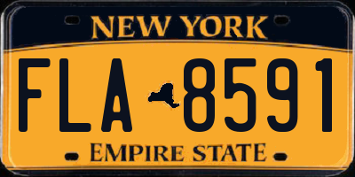 NY license plate FLA8591