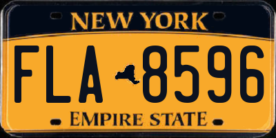 NY license plate FLA8596