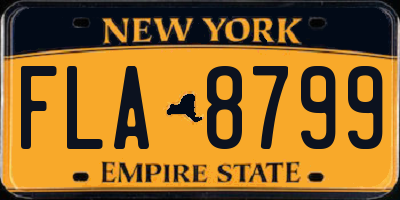 NY license plate FLA8799