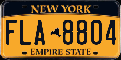 NY license plate FLA8804