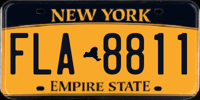 NY license plate FLA8811
