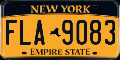 NY license plate FLA9083