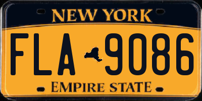 NY license plate FLA9086