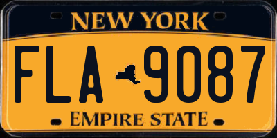 NY license plate FLA9087