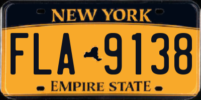 NY license plate FLA9138
