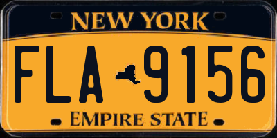 NY license plate FLA9156