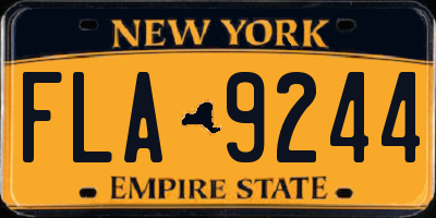 NY license plate FLA9244
