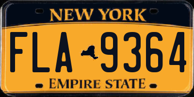 NY license plate FLA9364