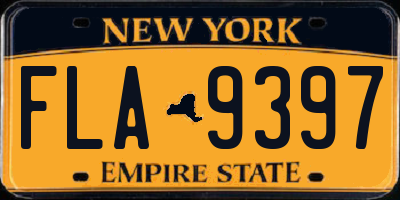 NY license plate FLA9397
