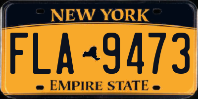 NY license plate FLA9473