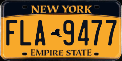 NY license plate FLA9477