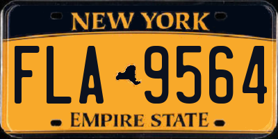 NY license plate FLA9564