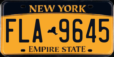 NY license plate FLA9645