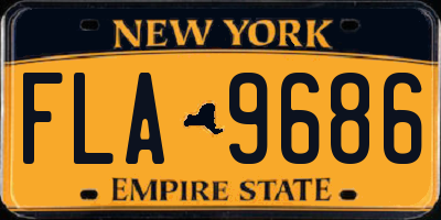 NY license plate FLA9686