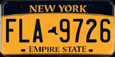 NY license plate FLA9726