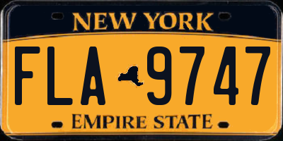 NY license plate FLA9747