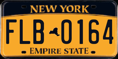 NY license plate FLB0164