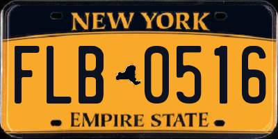 NY license plate FLB0516