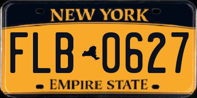 NY license plate FLB0627