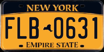 NY license plate FLB0631