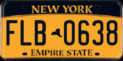 NY license plate FLB0638