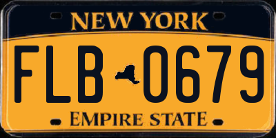 NY license plate FLB0679