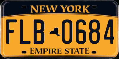 NY license plate FLB0684