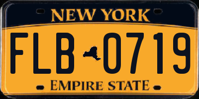 NY license plate FLB0719