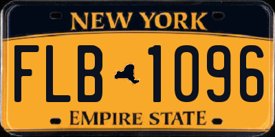NY license plate FLB1096