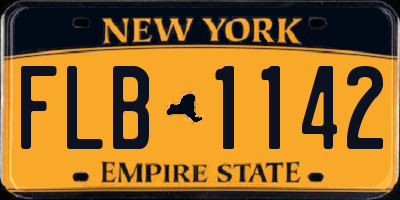 NY license plate FLB1142
