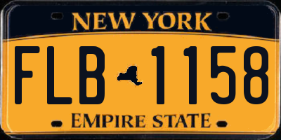 NY license plate FLB1158