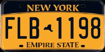NY license plate FLB1198