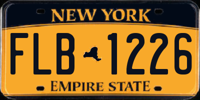 NY license plate FLB1226
