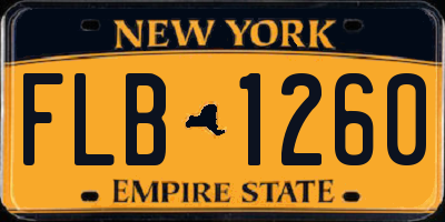 NY license plate FLB1260