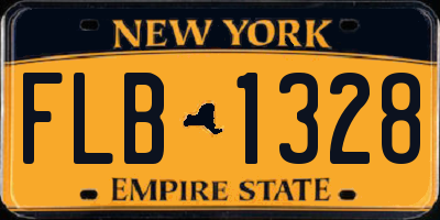 NY license plate FLB1328