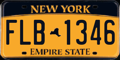NY license plate FLB1346