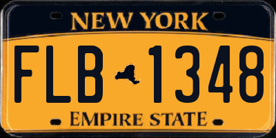 NY license plate FLB1348