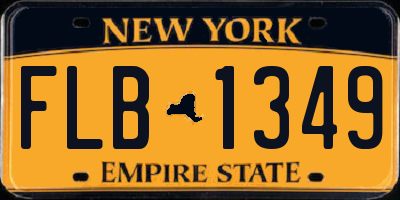 NY license plate FLB1349