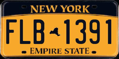 NY license plate FLB1391