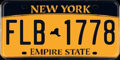 NY license plate FLB1778