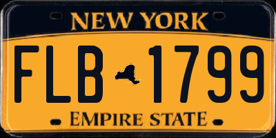 NY license plate FLB1799