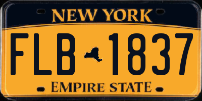 NY license plate FLB1837