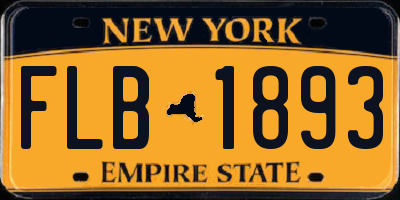 NY license plate FLB1893